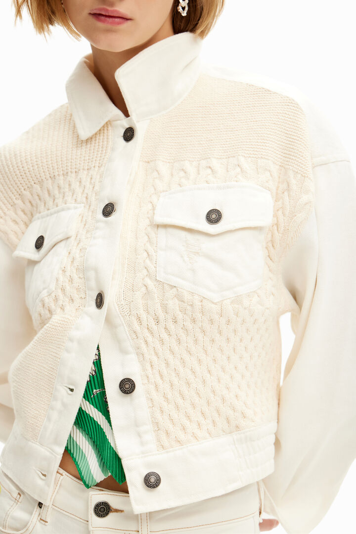 Patchwork tricot trucker jacket | Desigual
