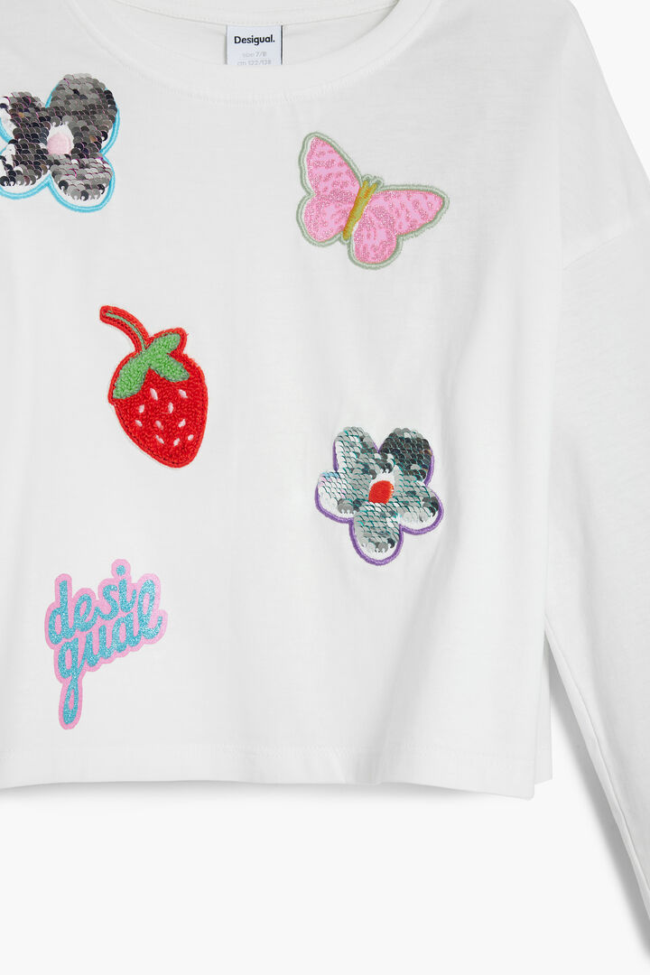Camiseta apliques formas | Desigual