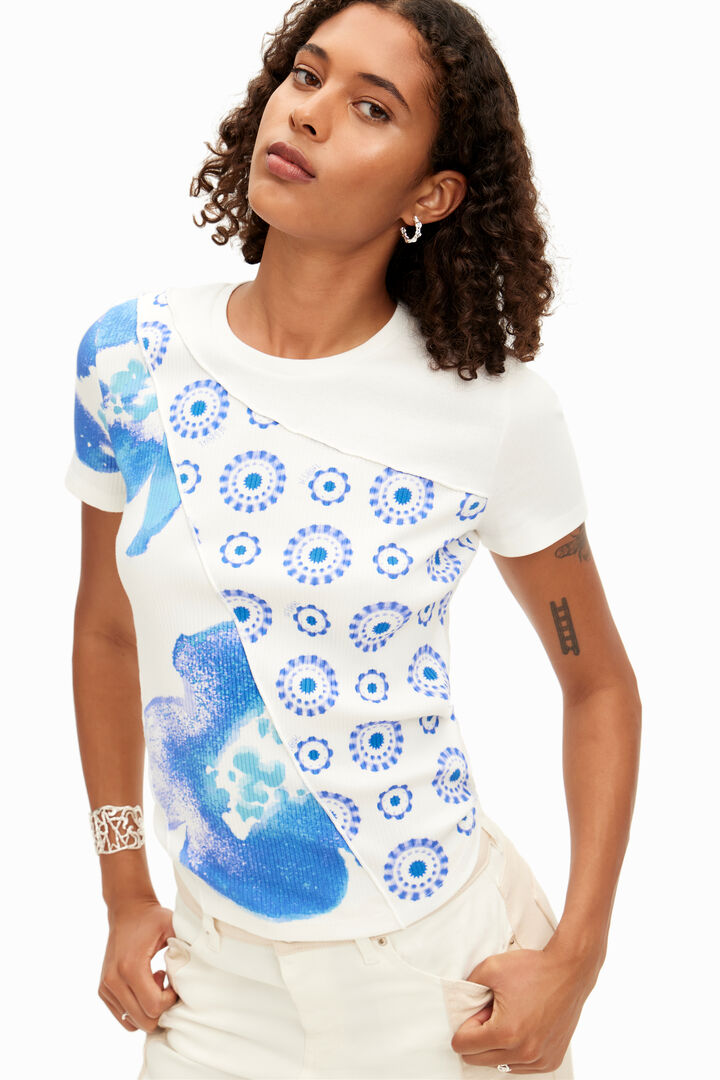 T-shirt patchwork fleurs | Desigual