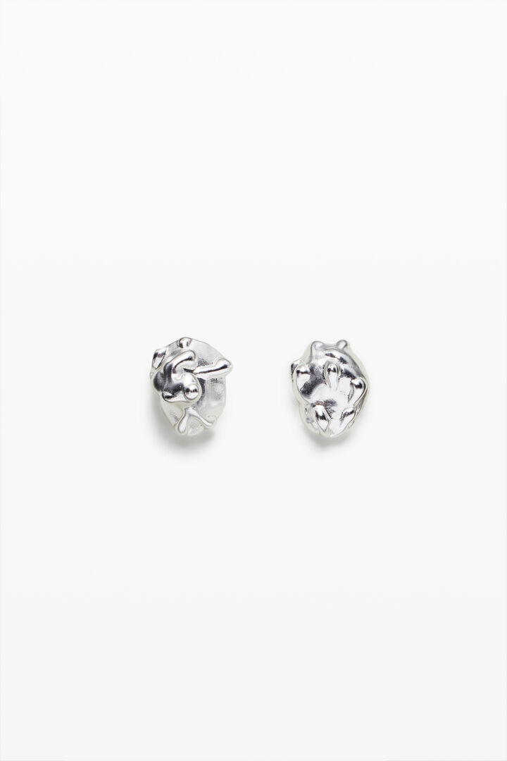 Irregular silver-plated earrings Zalio