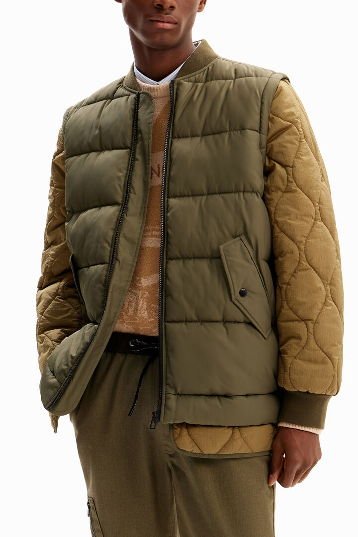 Bomber acolchada desmontable | Desigual