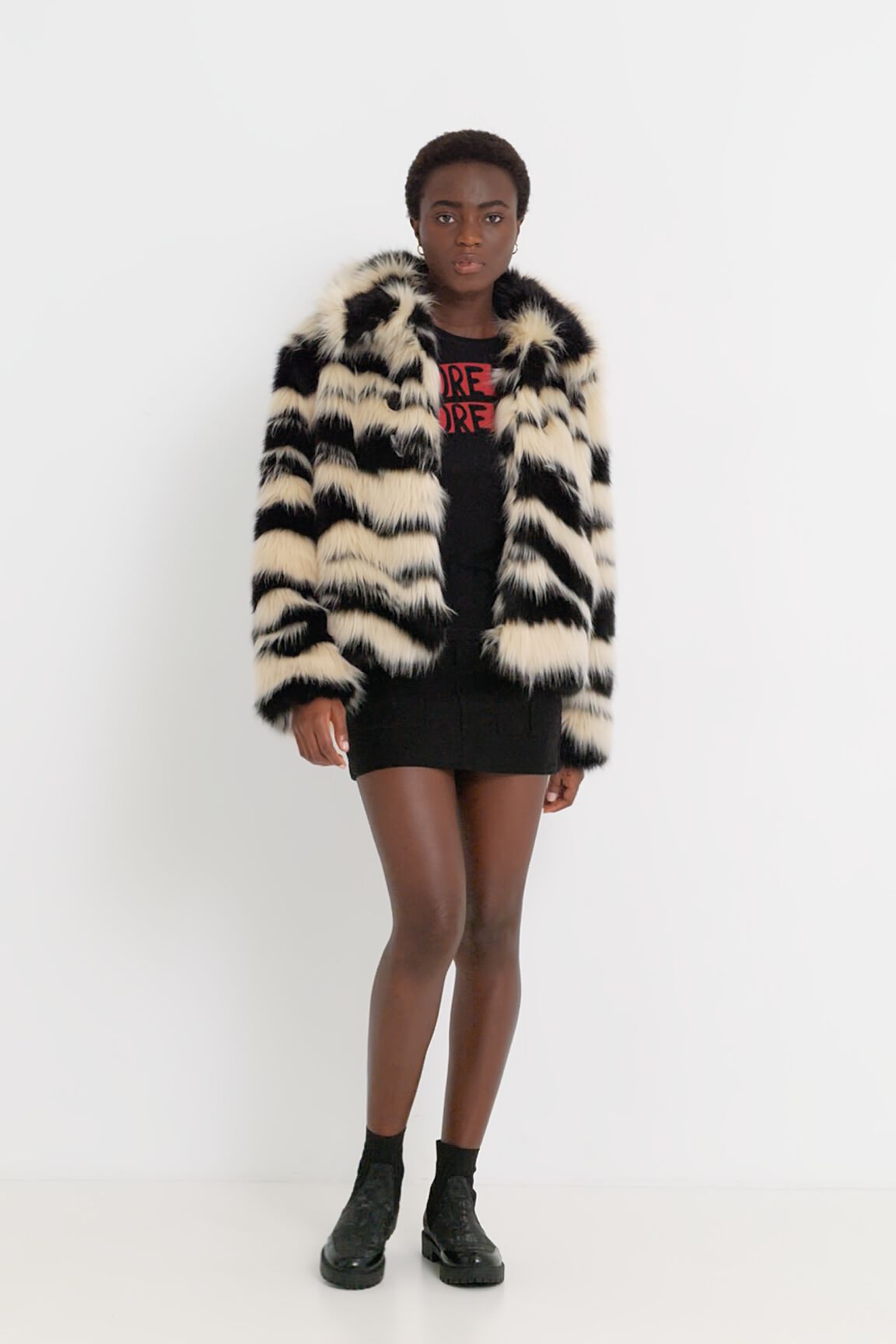 Animal print short jacket sales