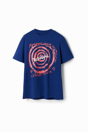 T-shirt spirale avec logo | Desigual