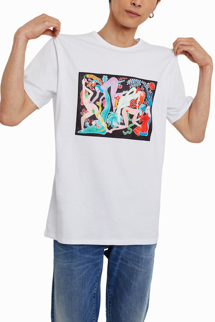 Organic T-shirt with painting by Miranda Makaroff | Desigual