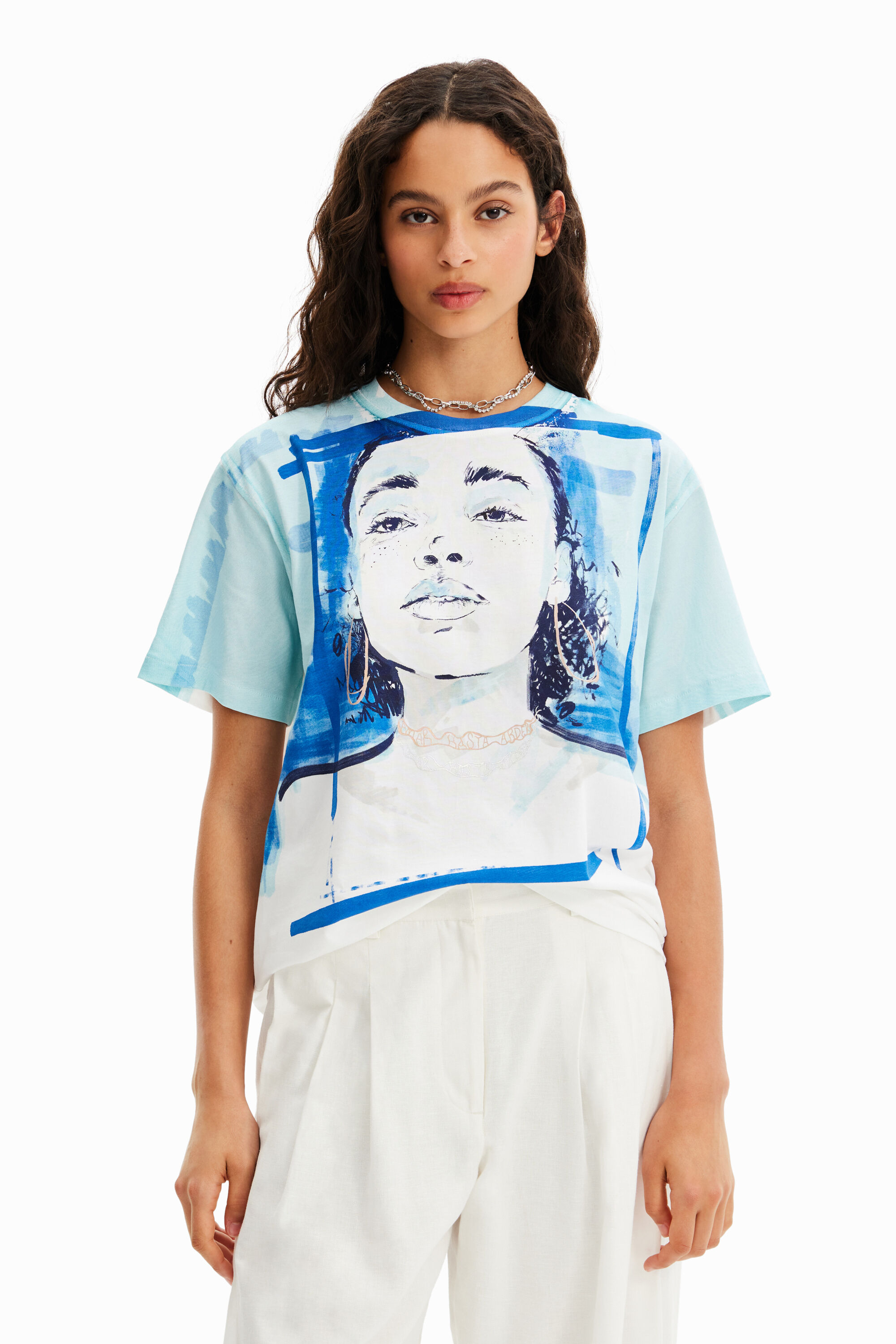 Desigual Girl illustration T-shirt