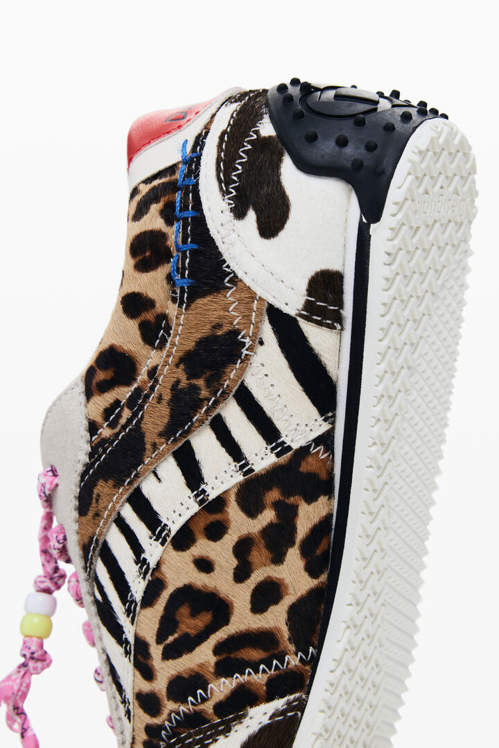 Patchwork animal print sneakers | Desigual