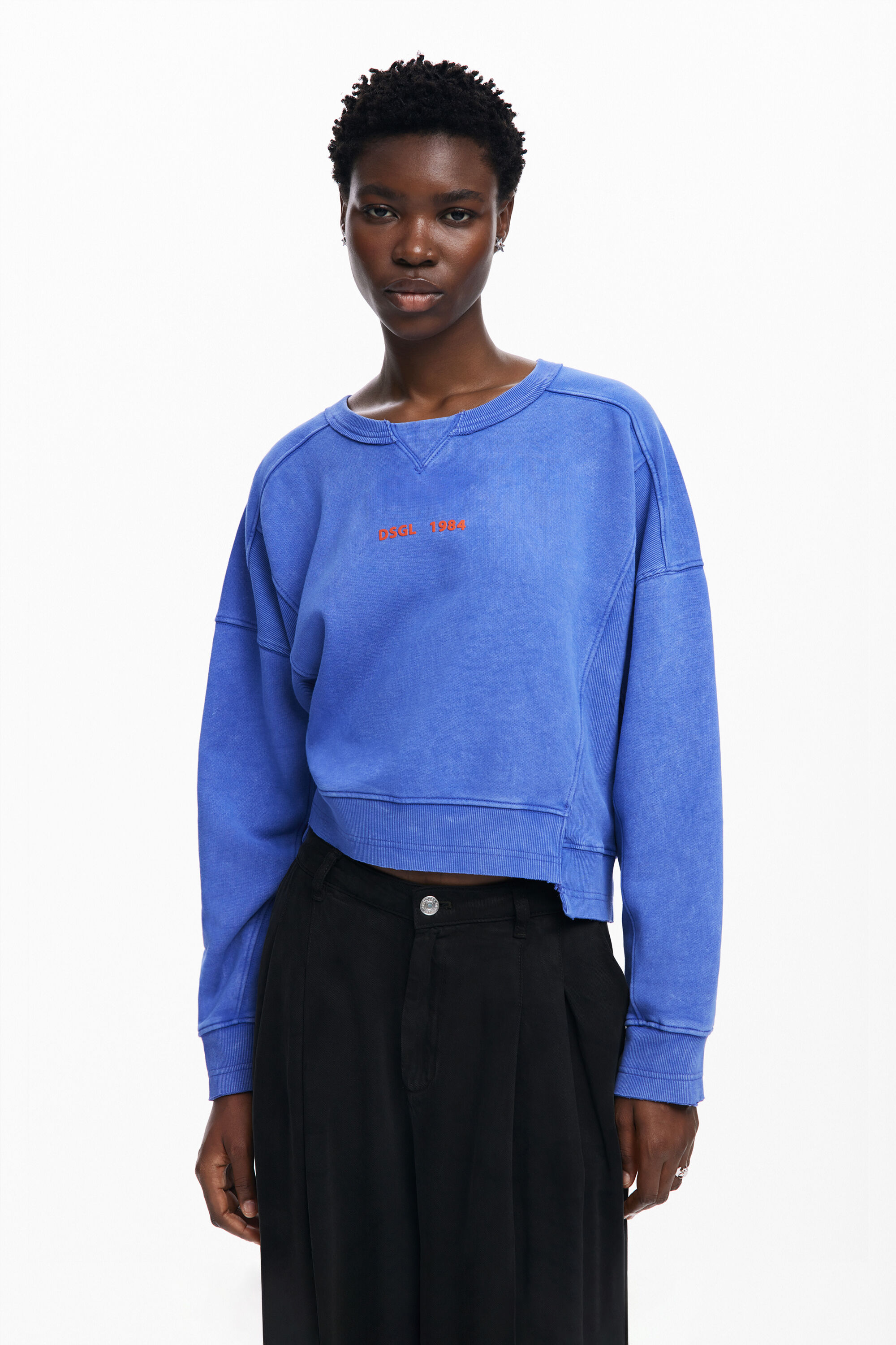 Washed blue sweatshirt on sale
