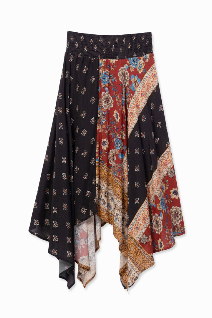Falda evasé patch asimétrica | Desigual