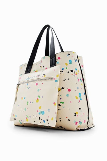 Large reversible droplets tote bag | Desigual