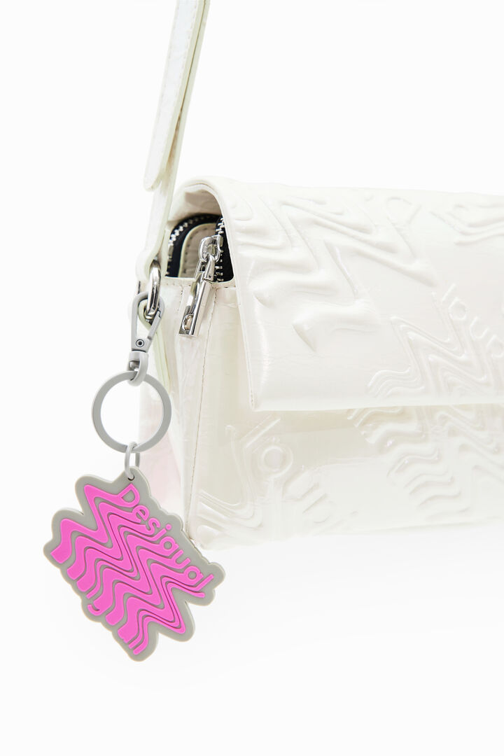 Small iridescent logo crossbody bag | Desigual