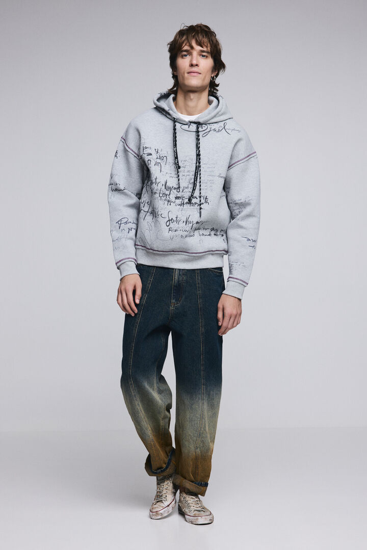 Hoodie with lettering | Desigual