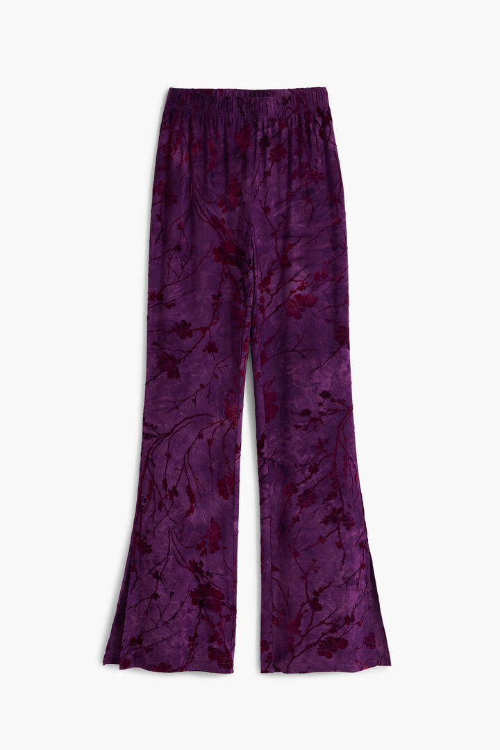 Flared textured fluid pants | Desigual