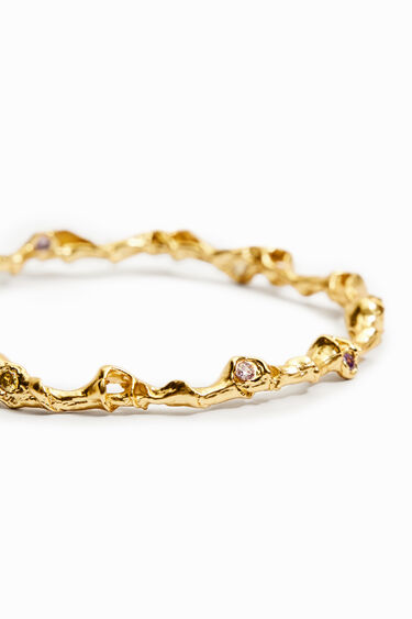 Zalio gold plated XL hoop earrings | Desigual