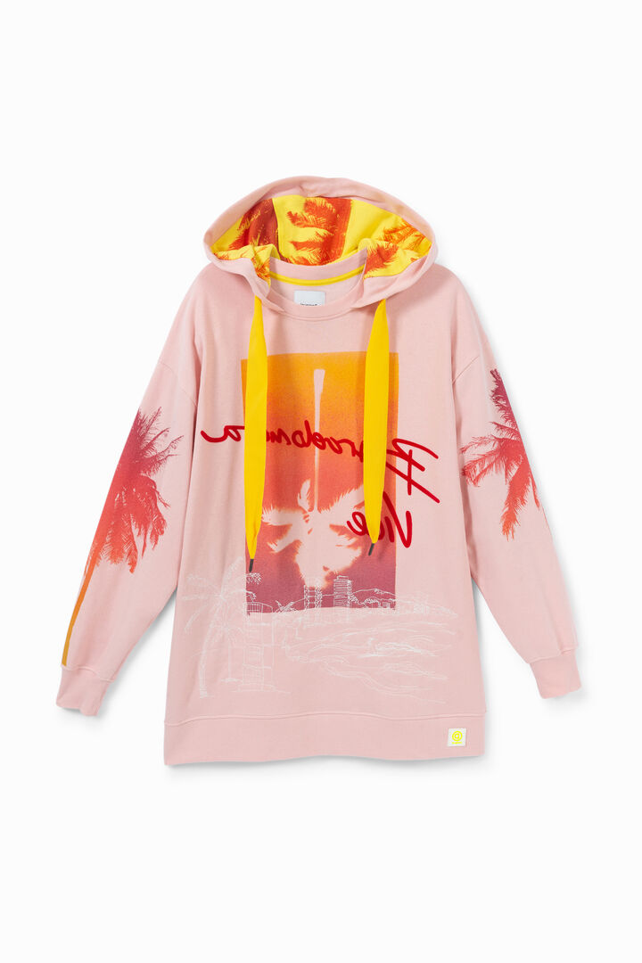 Long Hawaiian oversize sweatshirt | Desigual