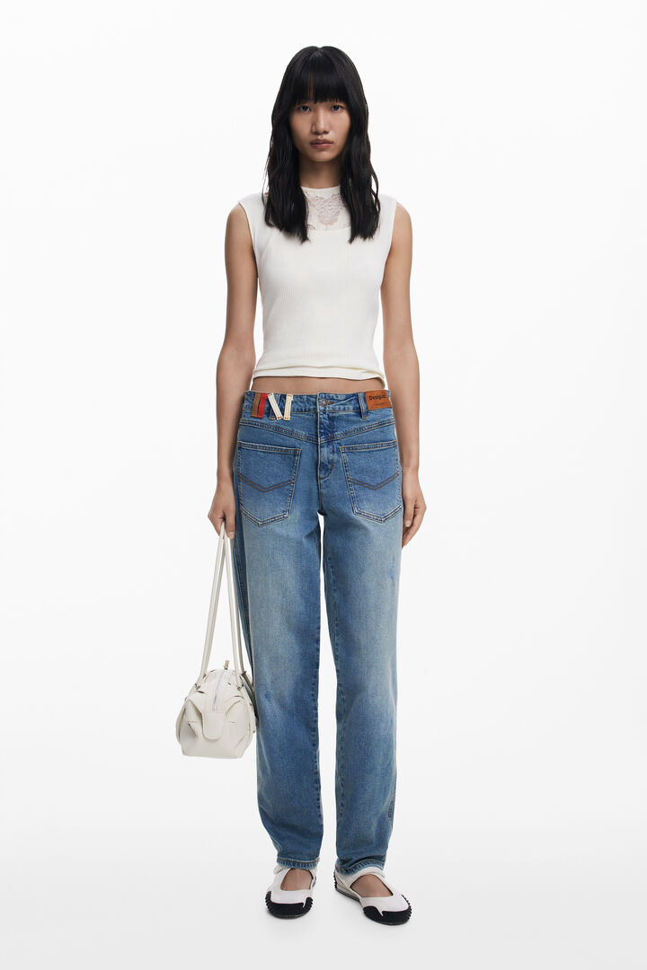 Jean Boyfriend poches inversés