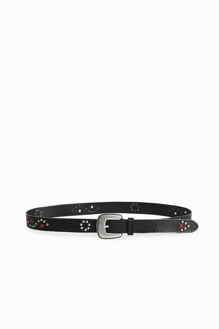 Studded leather belt | Desigual