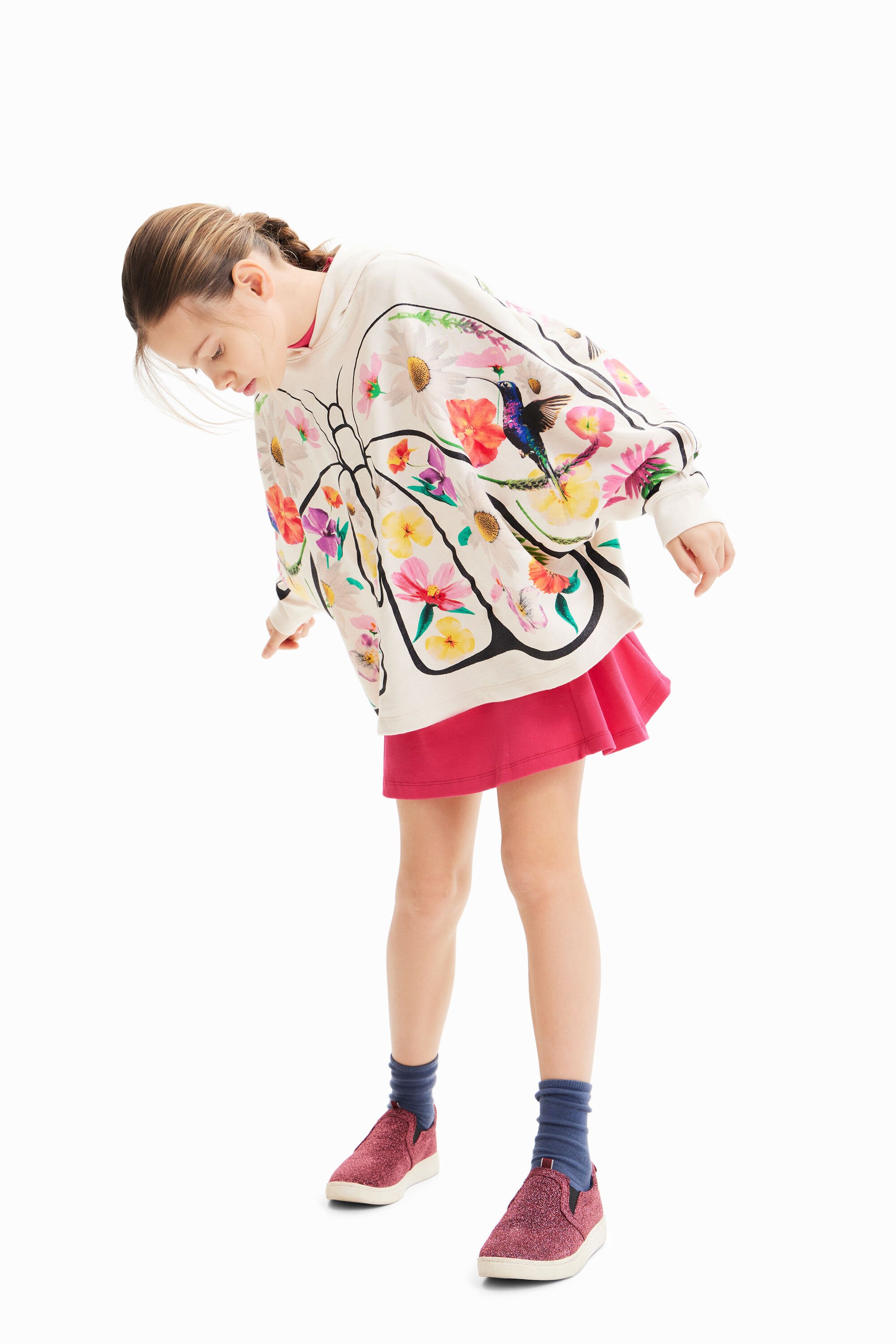 Desigual Oversize butterfly hoodie