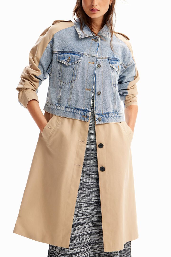 Gabardina h&iacute;brida denim | Desigual