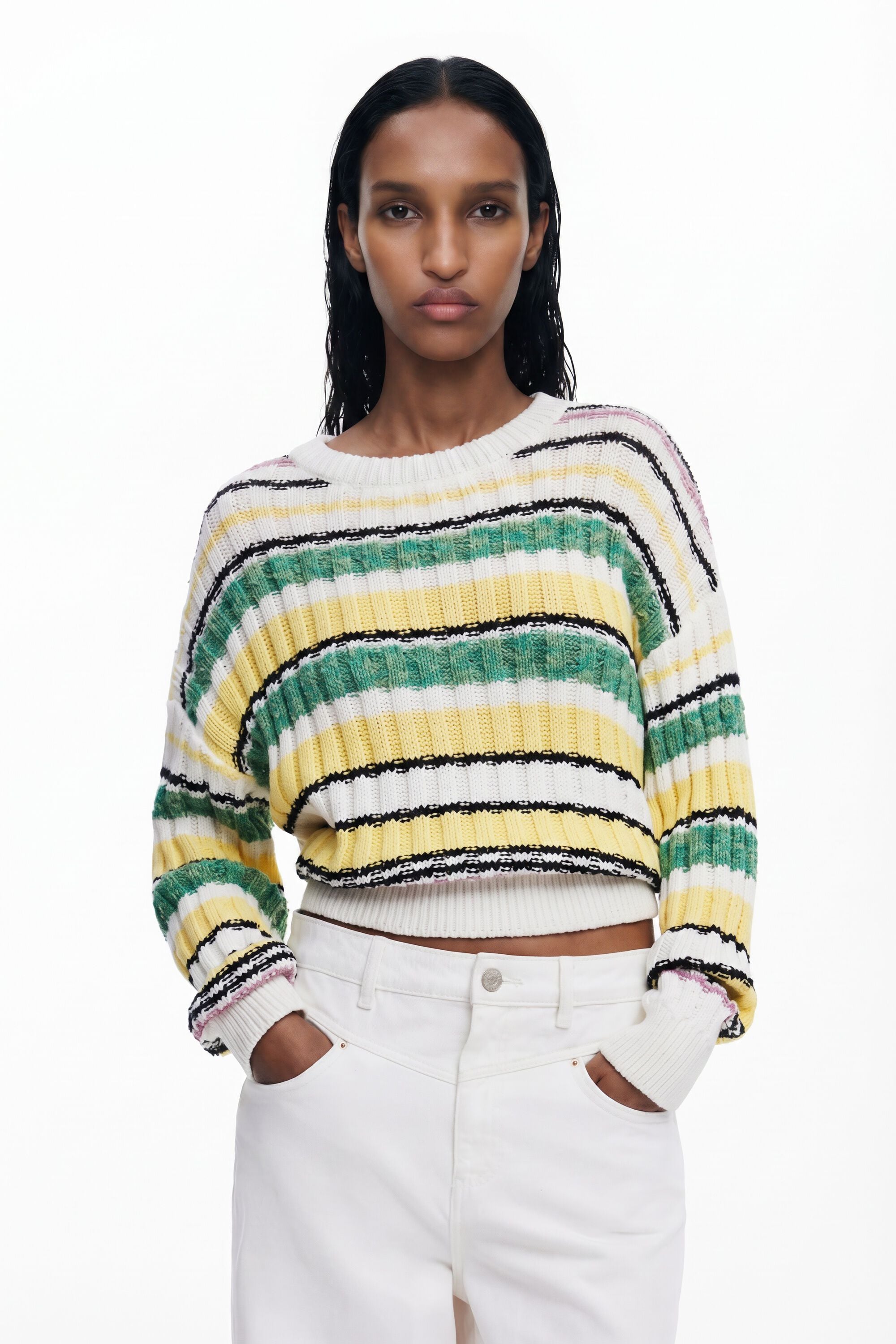 Colorful striped sweater - MATERIAL FINISHES - M