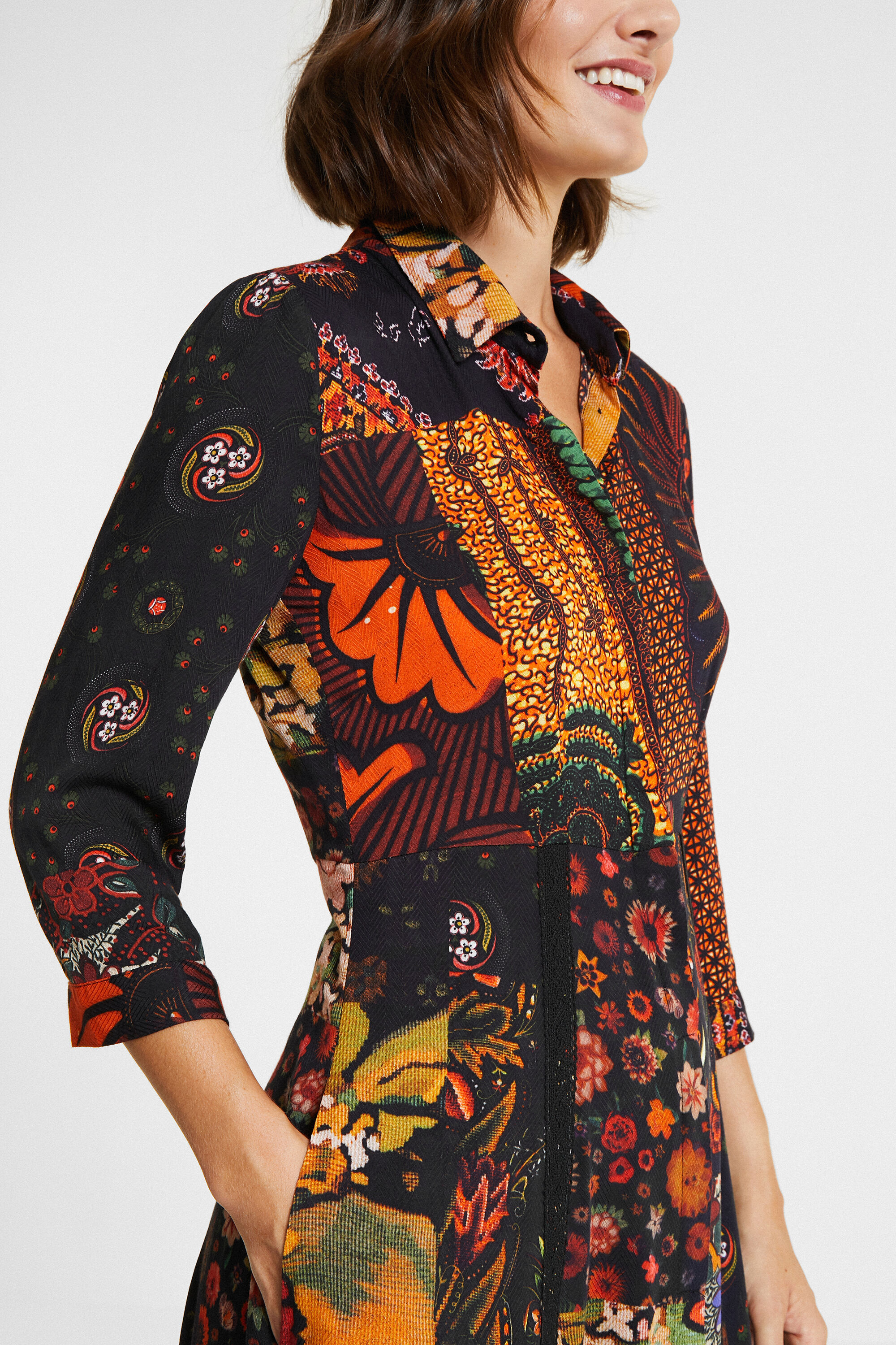 Vestido camisero largo | Desigual.com