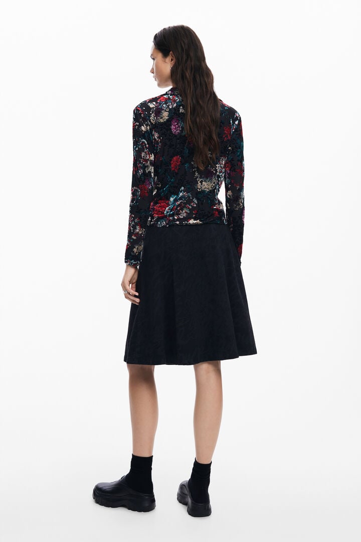 T-shirt van tule met bloemenprint | Desigual