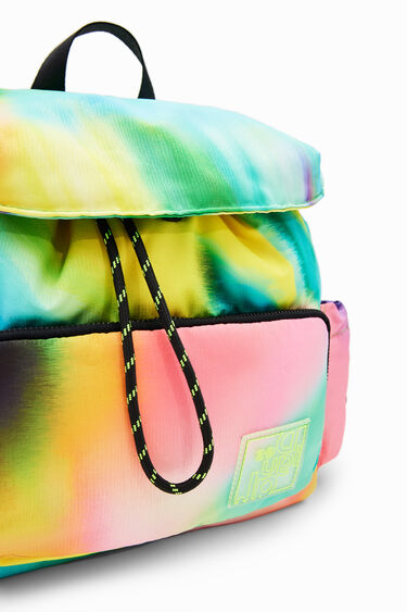 Mochila mediana nylon tie-dye | Desigual