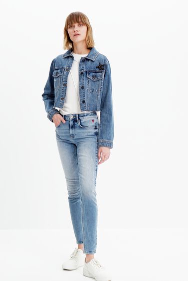 Short Power denim jacket | Desigual