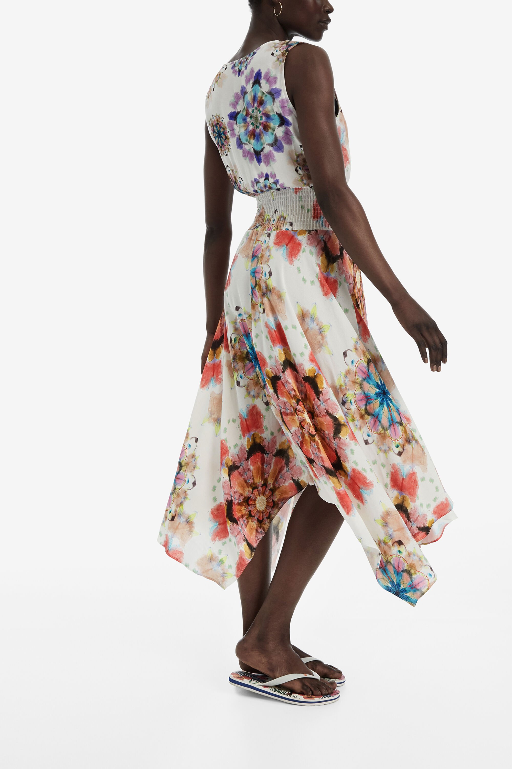 Asymmetric floral dress Desigual