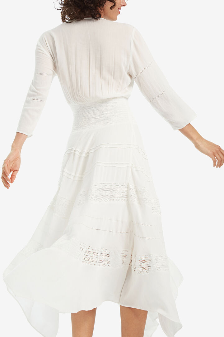 Robe longue broderie anglaise | Desigual