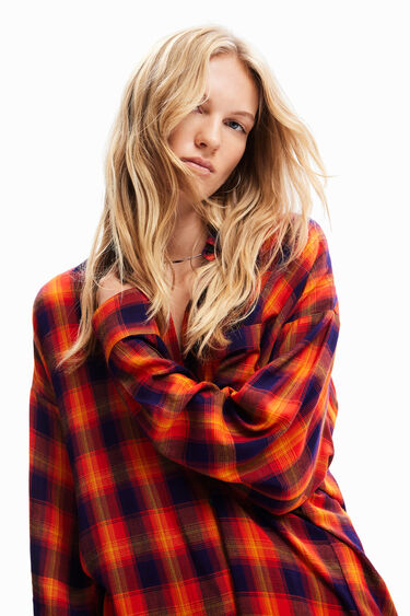 Camisa oversize cuadros | Desigual