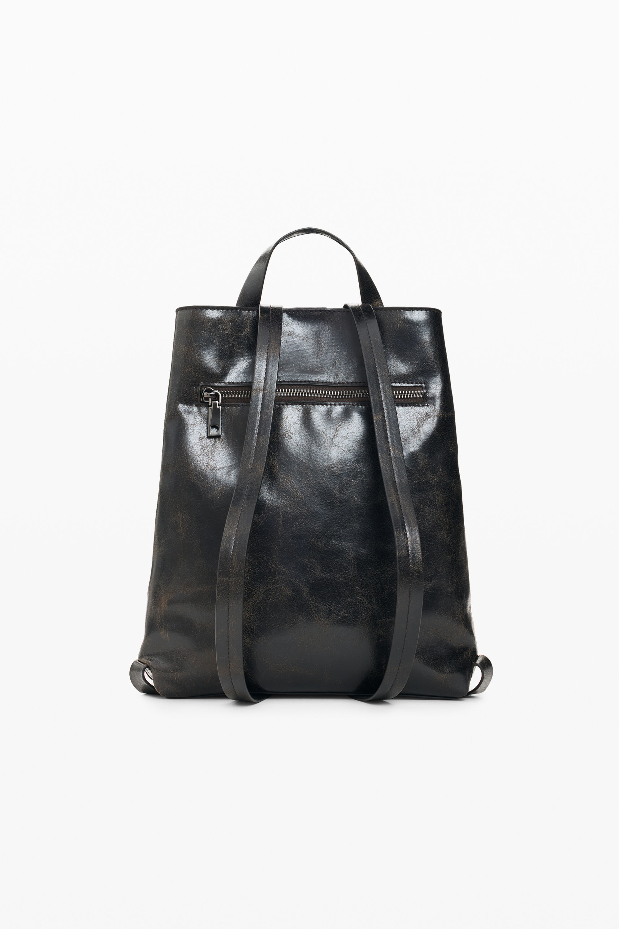 Small Embroidered Backpack brown women's accessories I Desigual.com