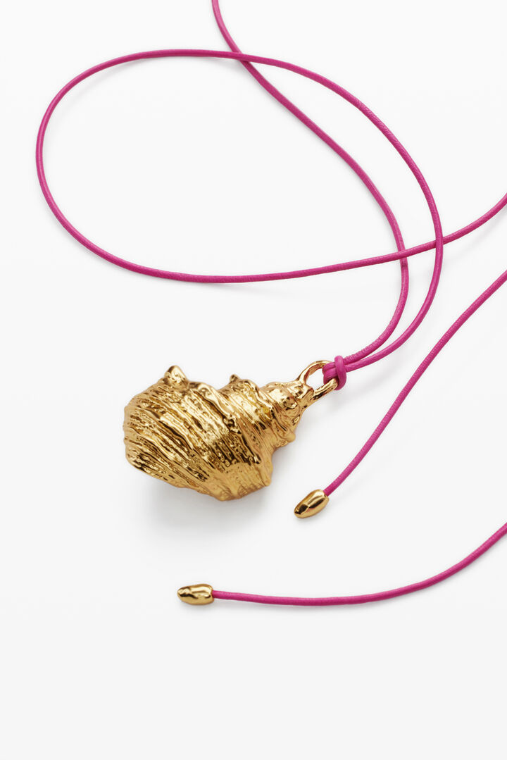 Gold shell pendant cord Zalio | Desigual