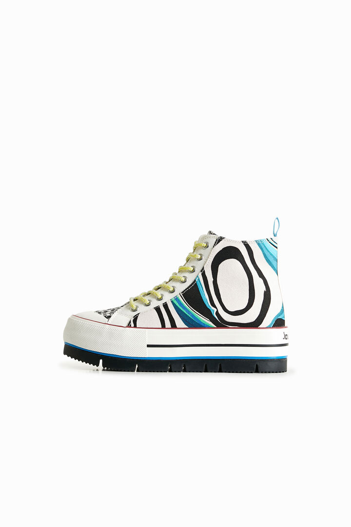 Psychedelic high-top platform sneakers | Desigual