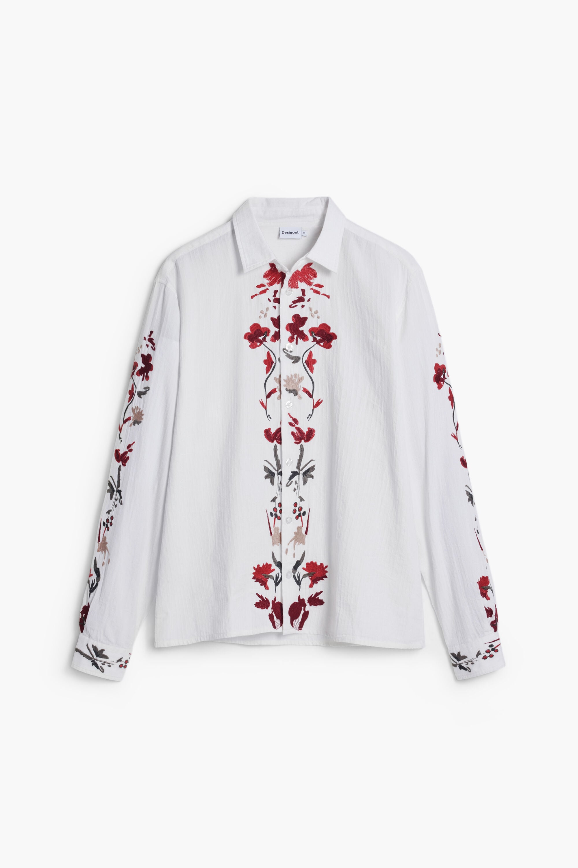 Camisa manga larga bordado flores