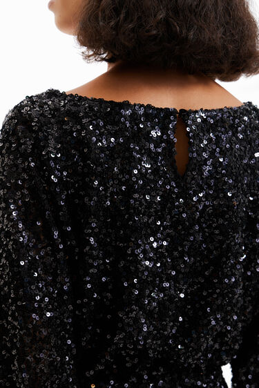 Short sequin dress | Desigual