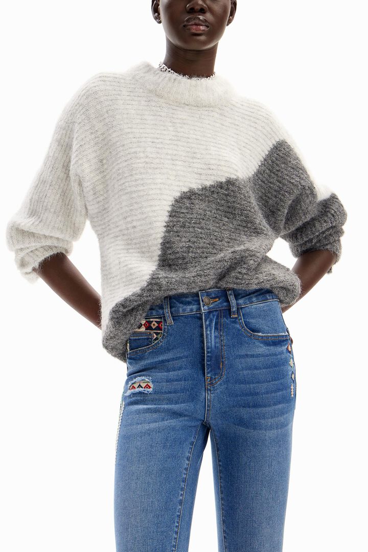 Slim embroidered jeans | Desigual