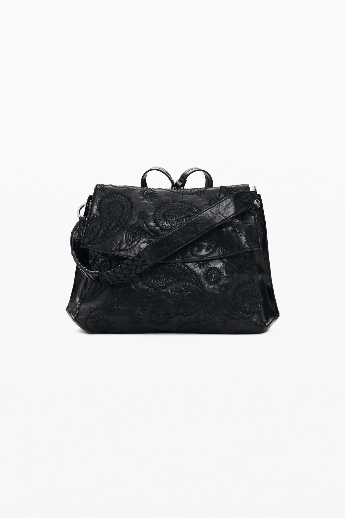 Medium paisley backpack black women