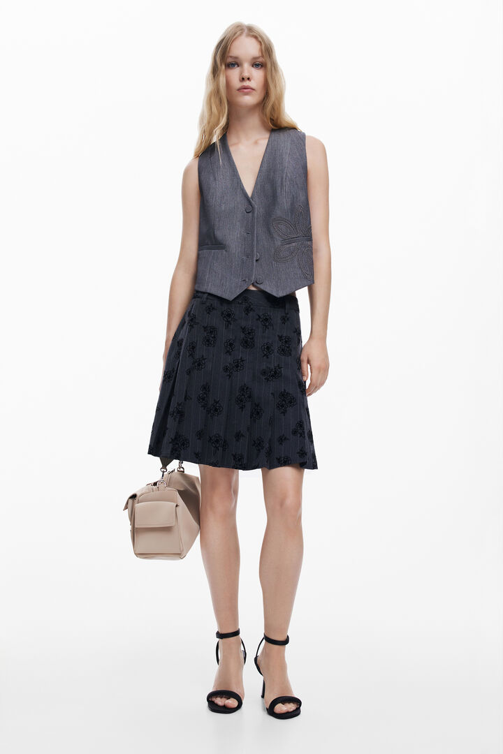 Pleated print skirt | Desigual