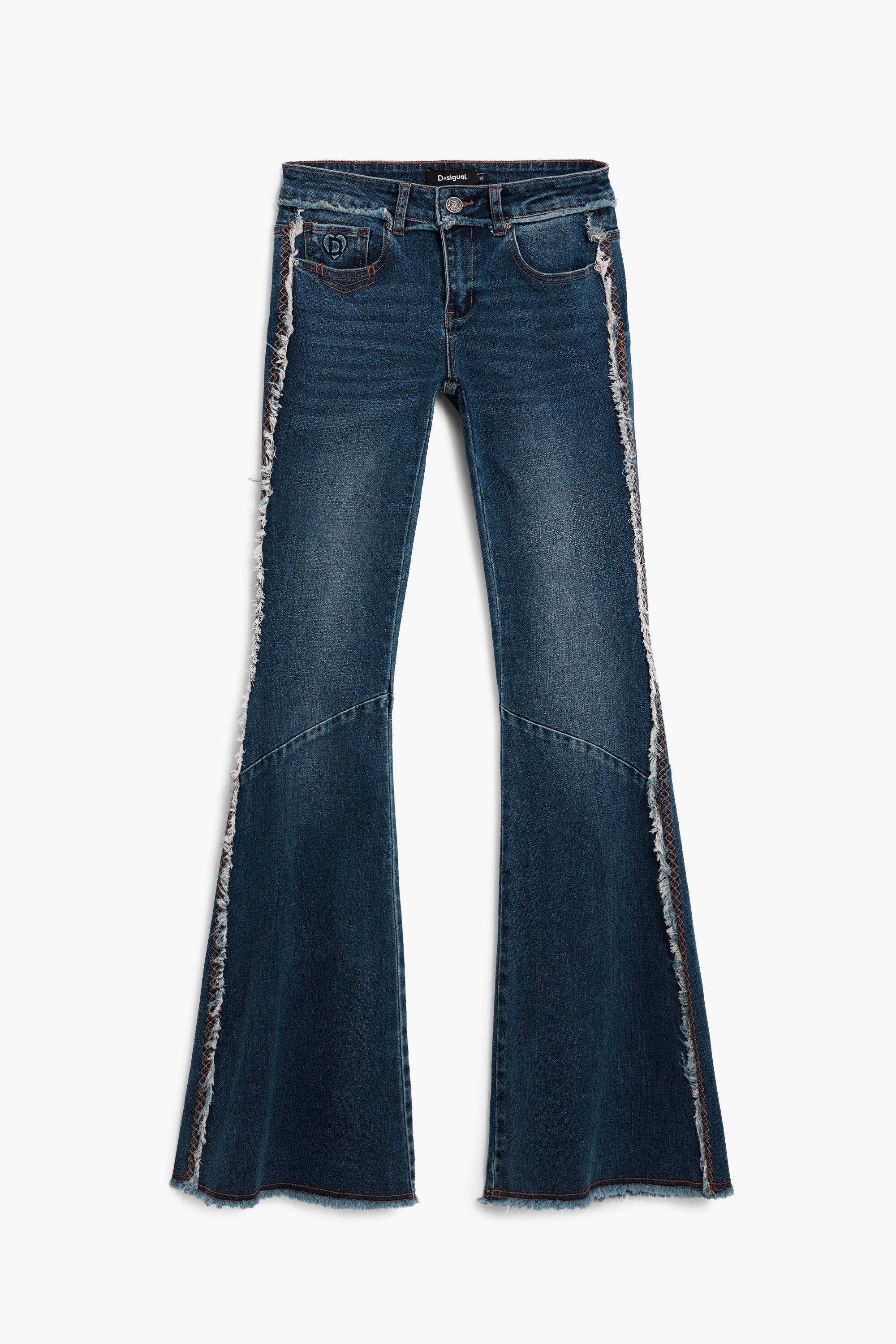 Frayed Flare Jeans blue Women's I Desigual.com