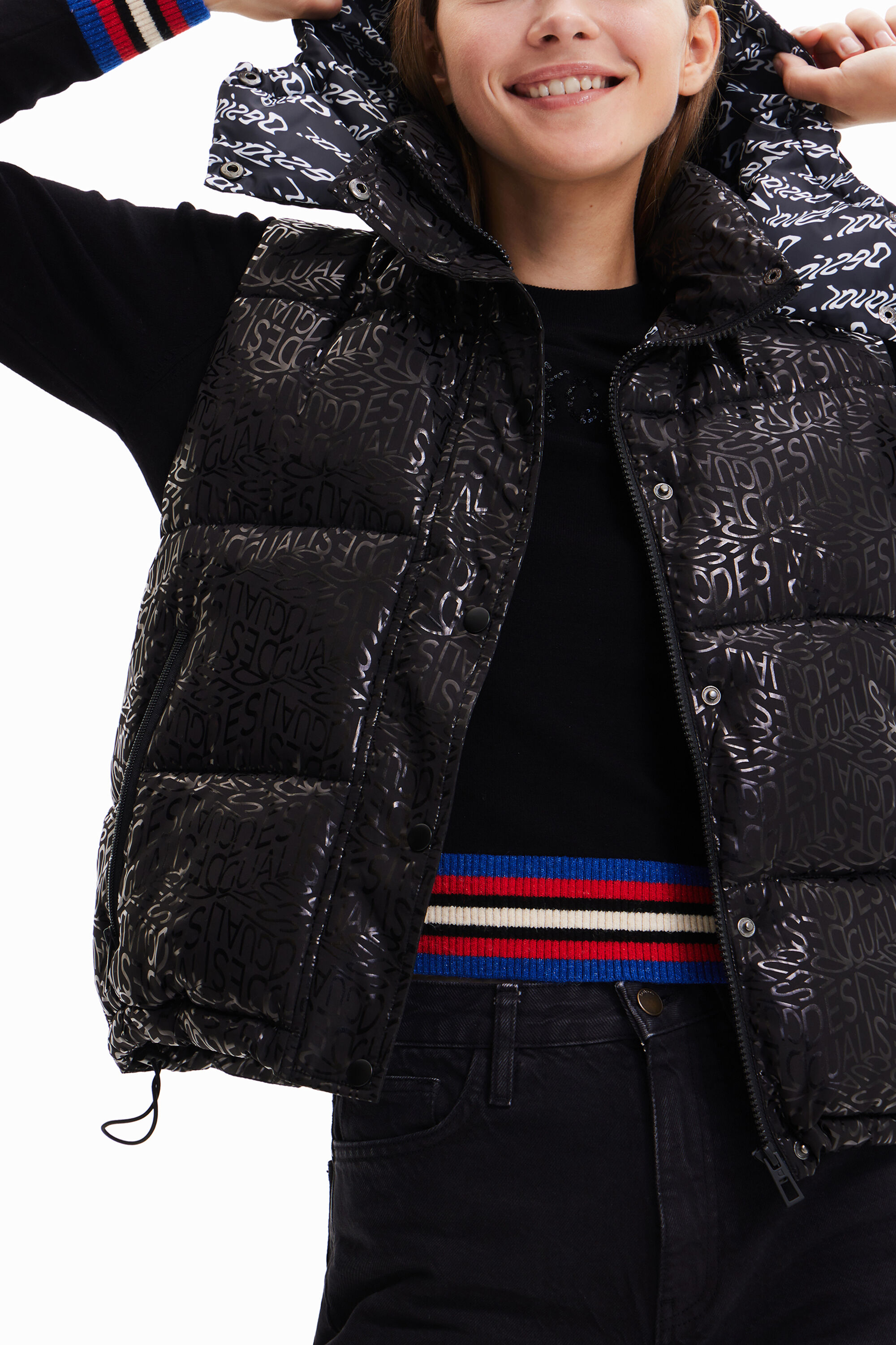 Logo quilted gilet