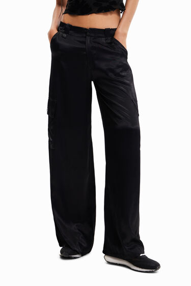 Pantalons cargo Wide leg setinats | Desigual