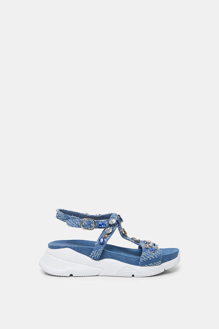Sandales semelle caoutchouc pierreries | Desigual