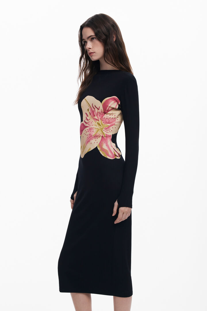 Vestido longo orquídea | Desigual