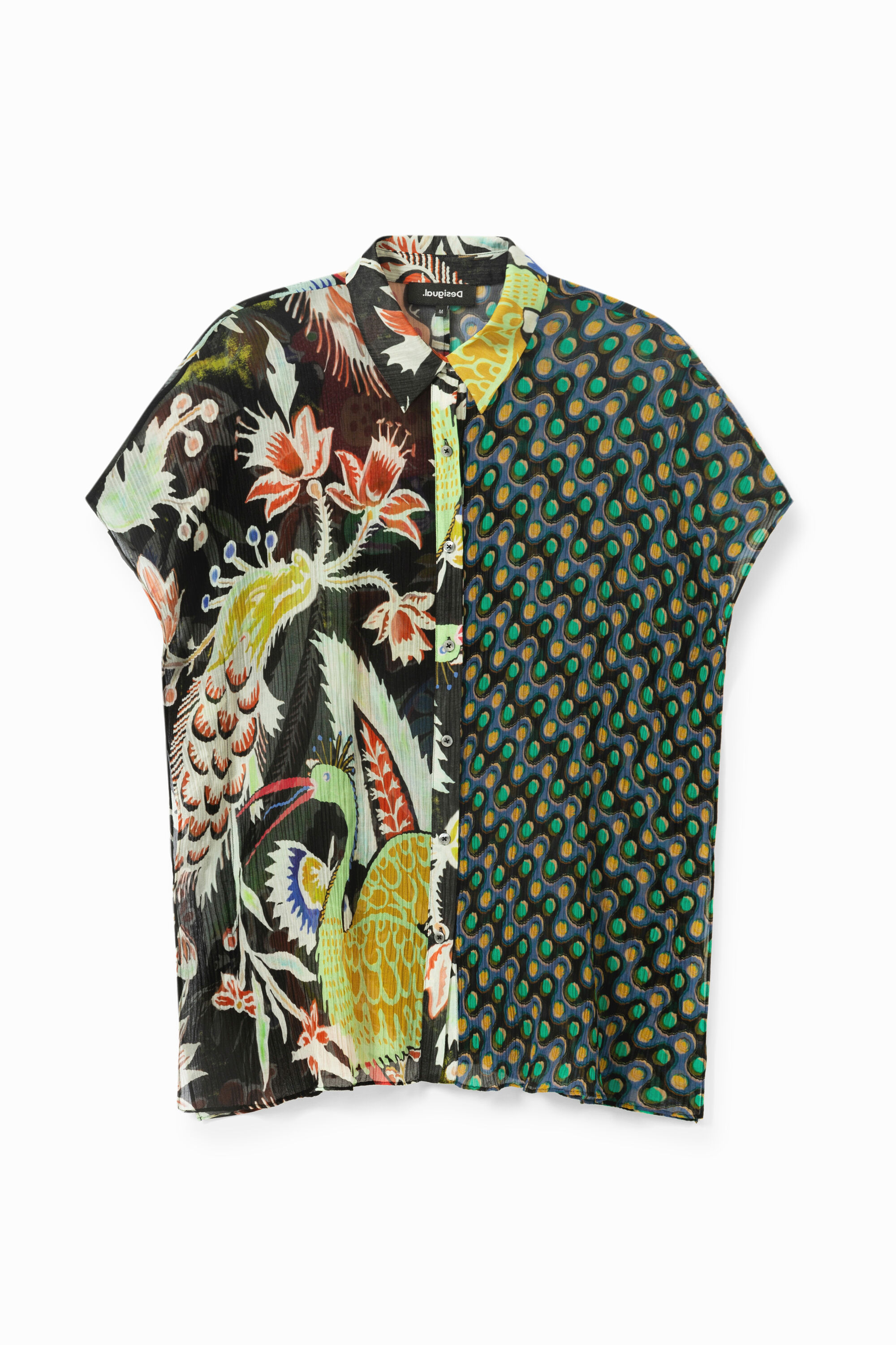 Bluse mit zwei Mustern