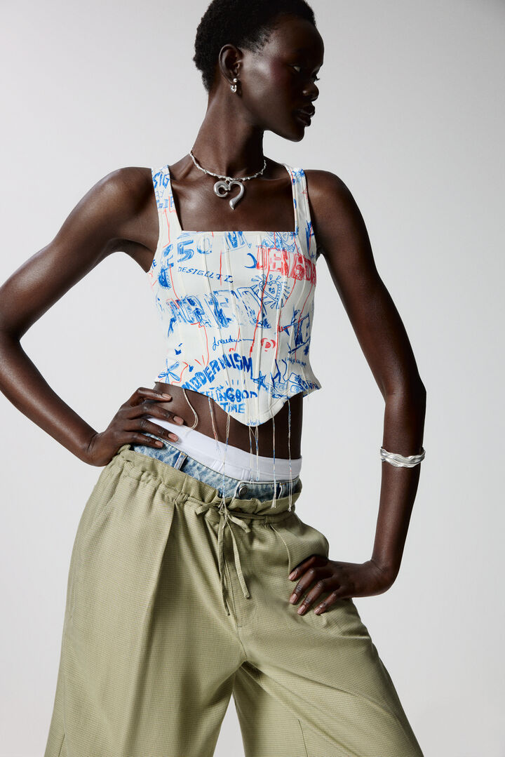 Pantalon long hybride à carreaux | Desigual