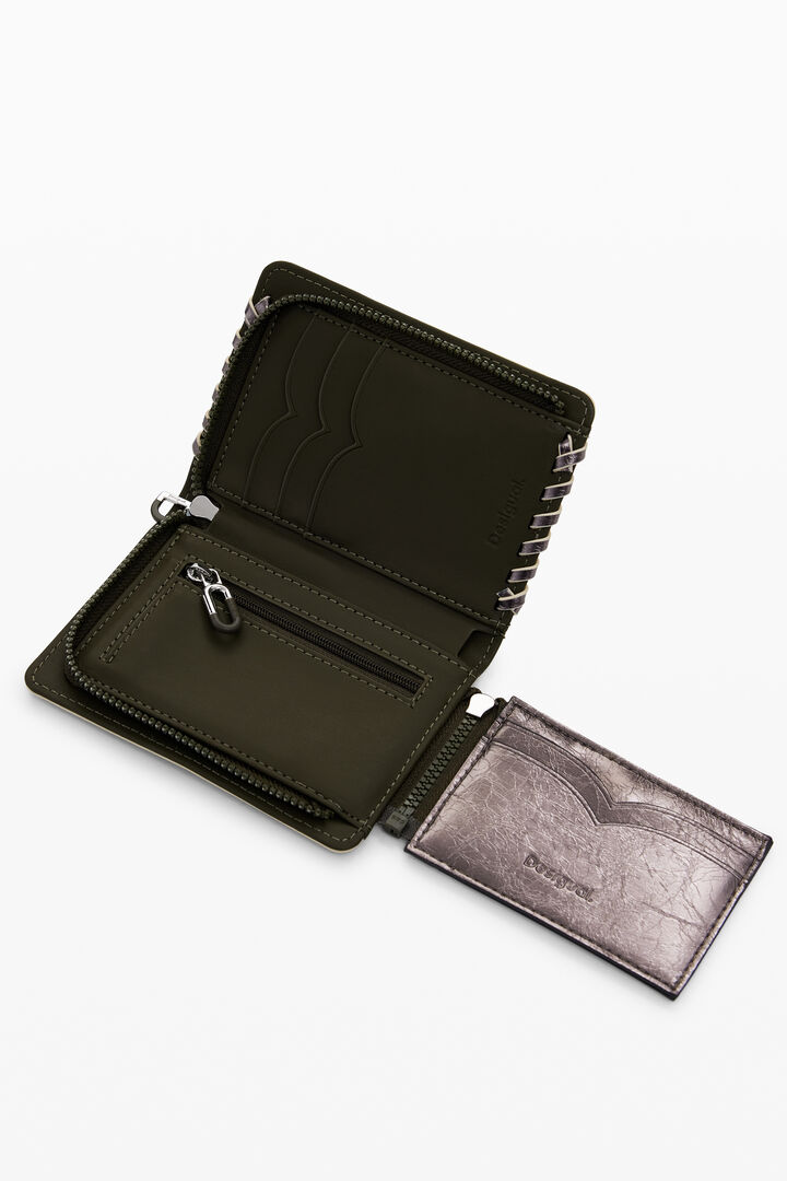 Small convertible metallic wallet | Desigual
