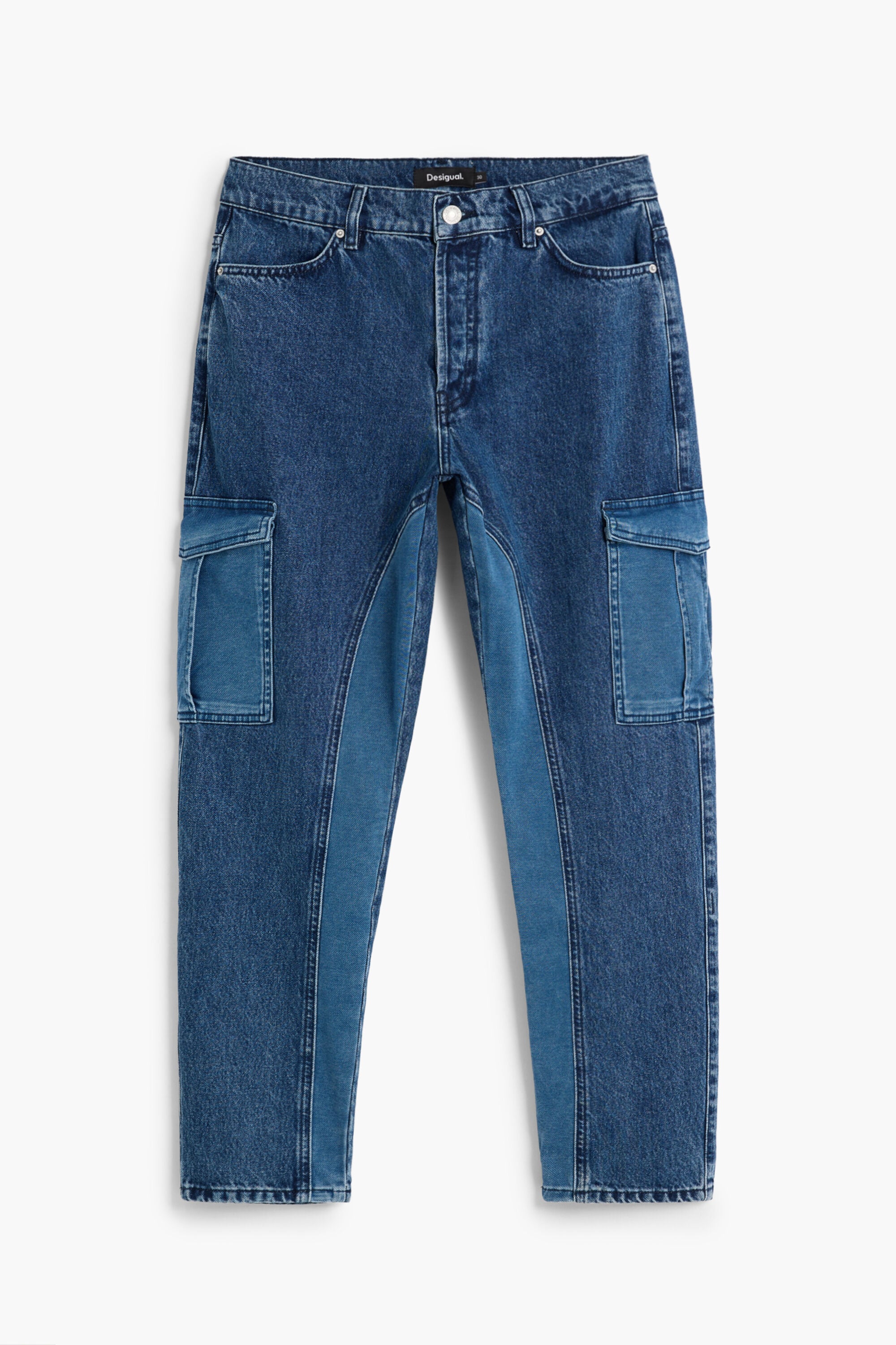 Desigual, Pantalón Vaquero 100% Algodón, Algodon, Azul