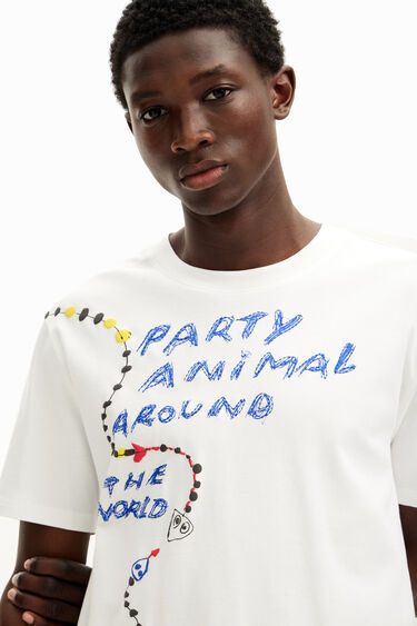 Camiseta de manga corta party animal | Desigual