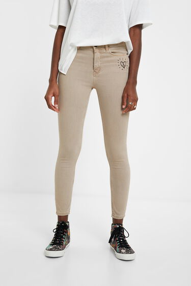 Skinny Cropped Jeans Desigual Com