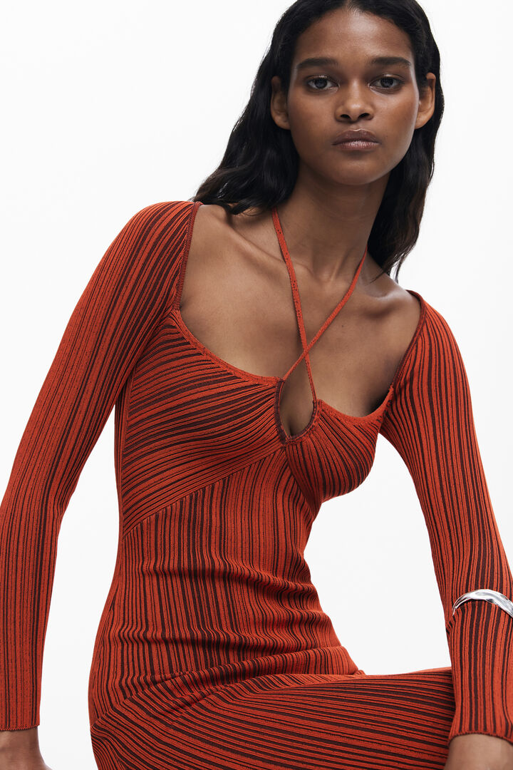 Robe moulante à décolleté croisé | Desigual